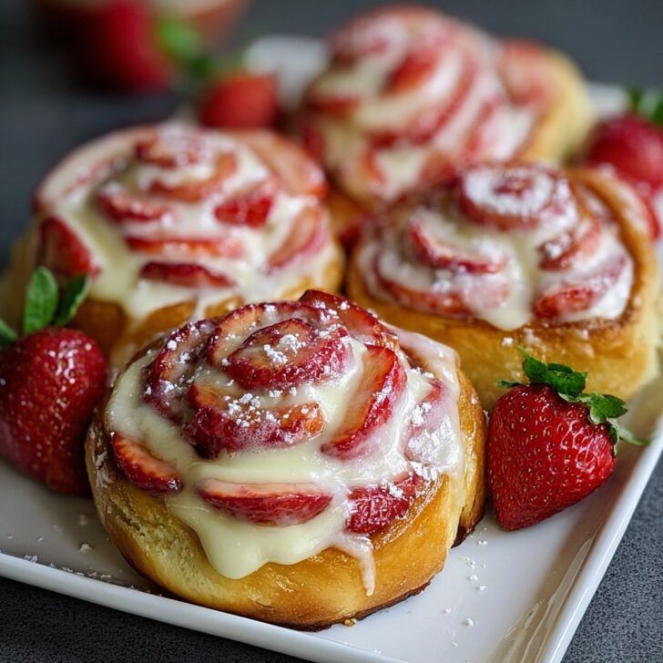 Easy Strawberry Cheesecake Sweet Rolls