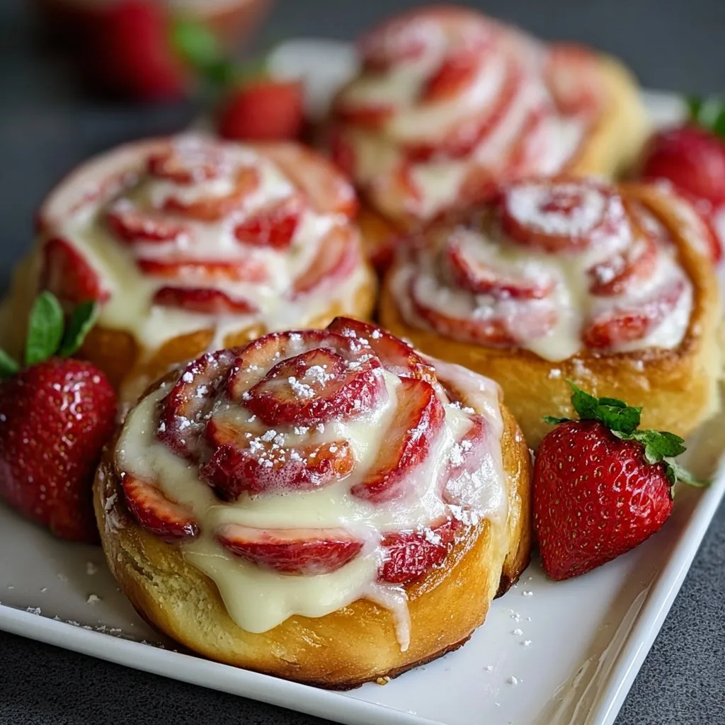 Easy Strawberry Cheesecake Sweet Rolls