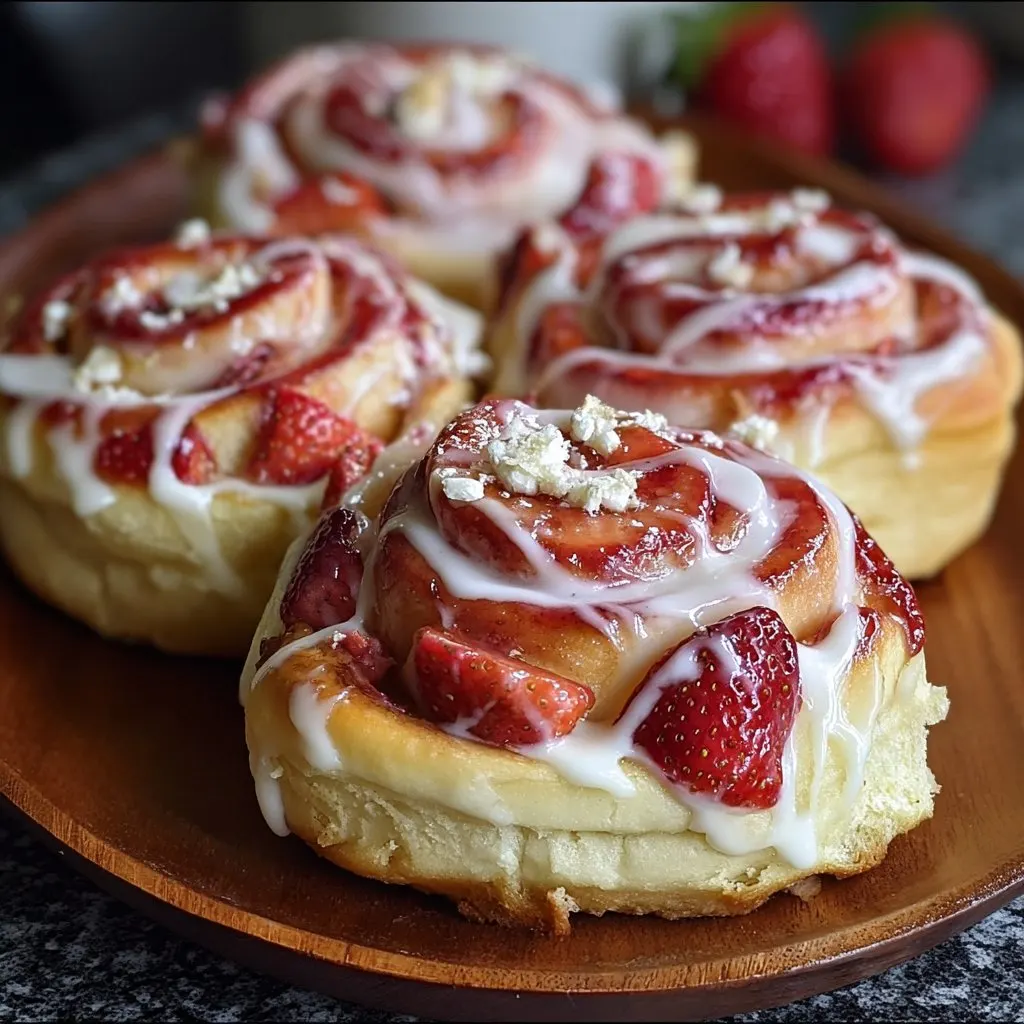 Easy Strawberry Cheesecake Sweet Rolls