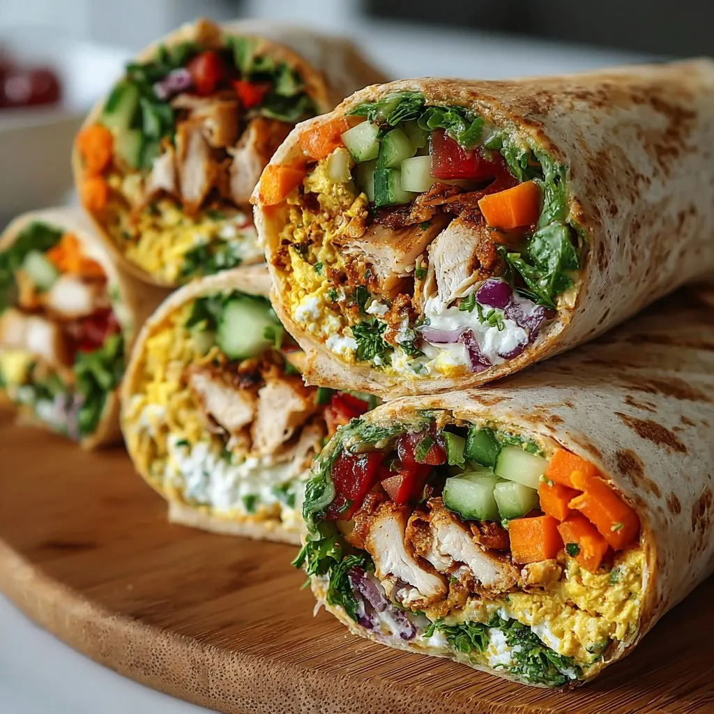 Flavor-Packed Chicken & Hummus Veggie Wraps