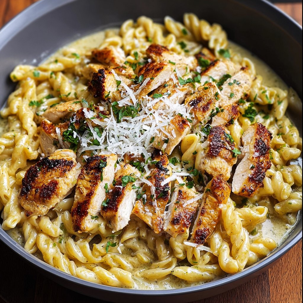 Garlic Parmesan Chicken Pasta