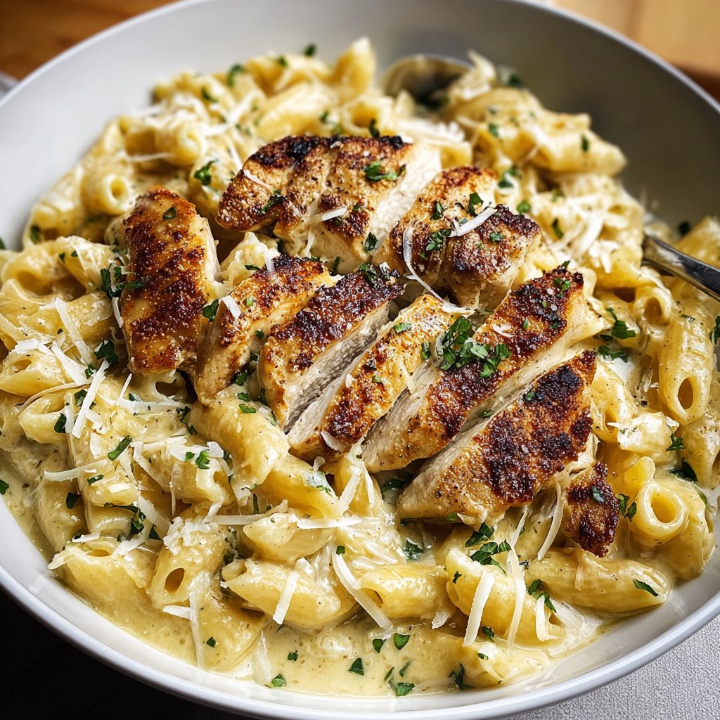Garlic Parmesan Chicken Pasta