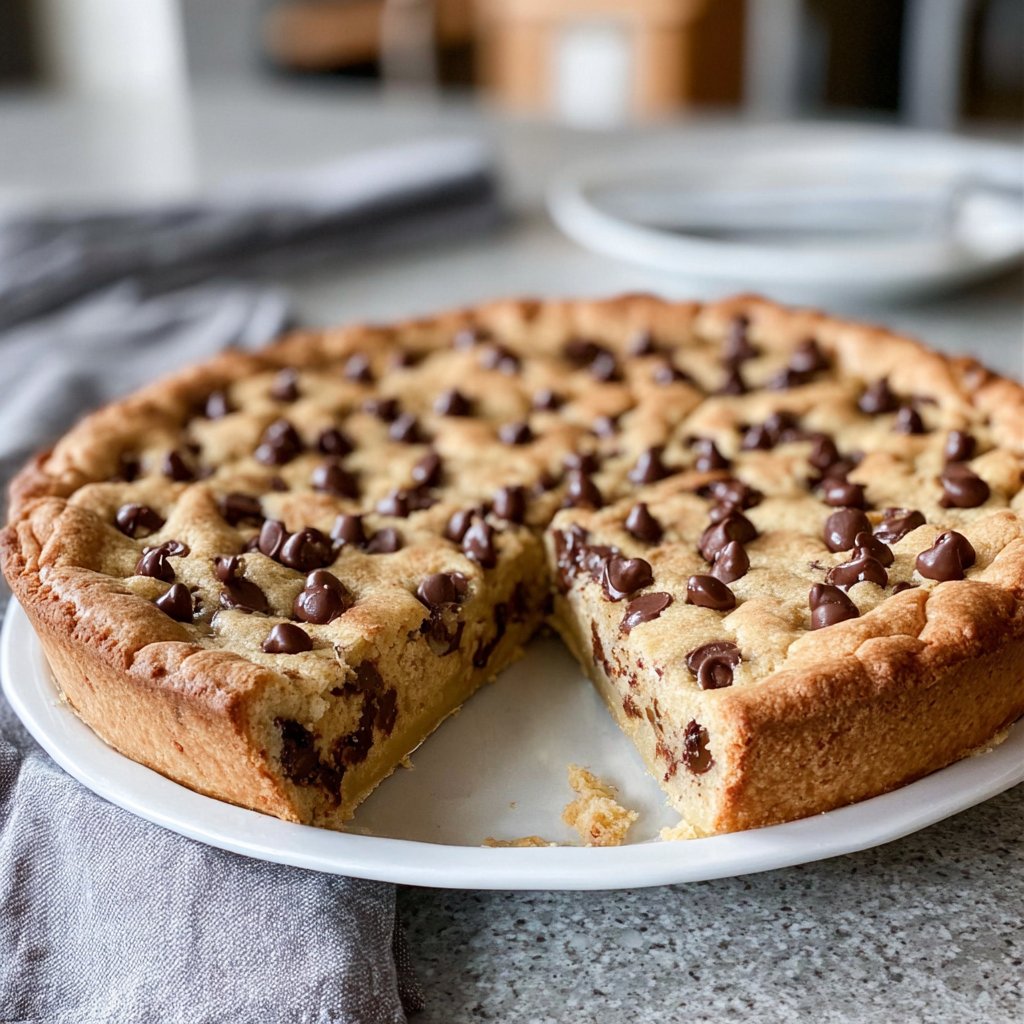 Grandma Chocolate chip cookie pie