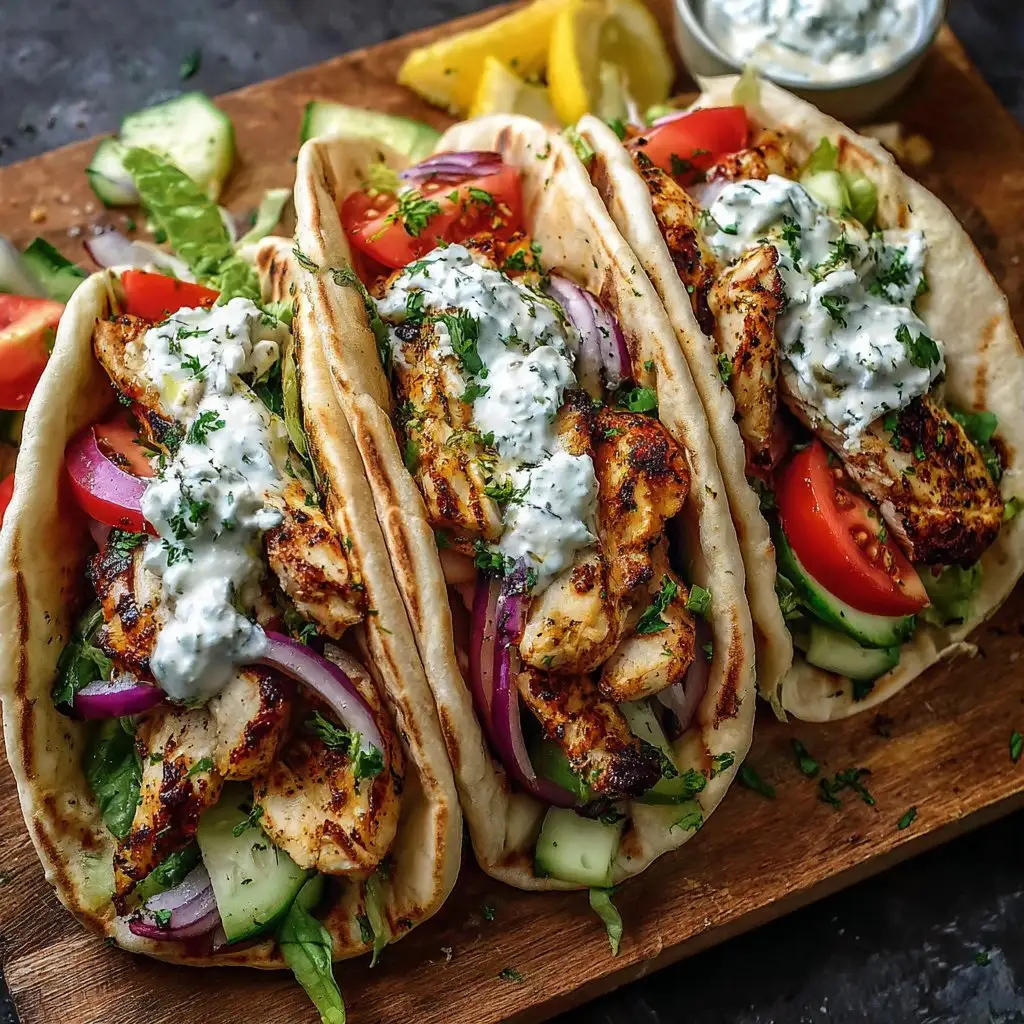 Greek Chicken Gyros