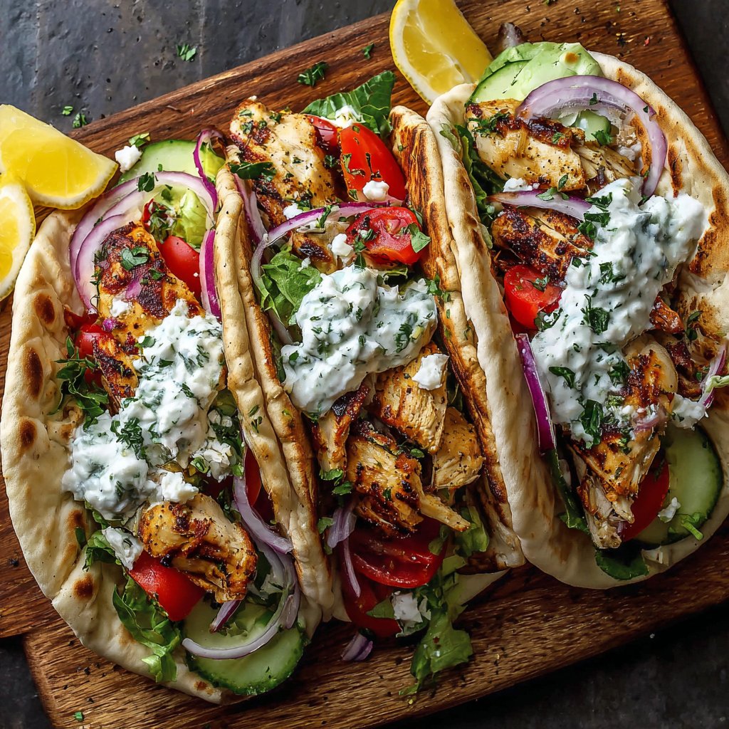 Greek Chicken Gyros