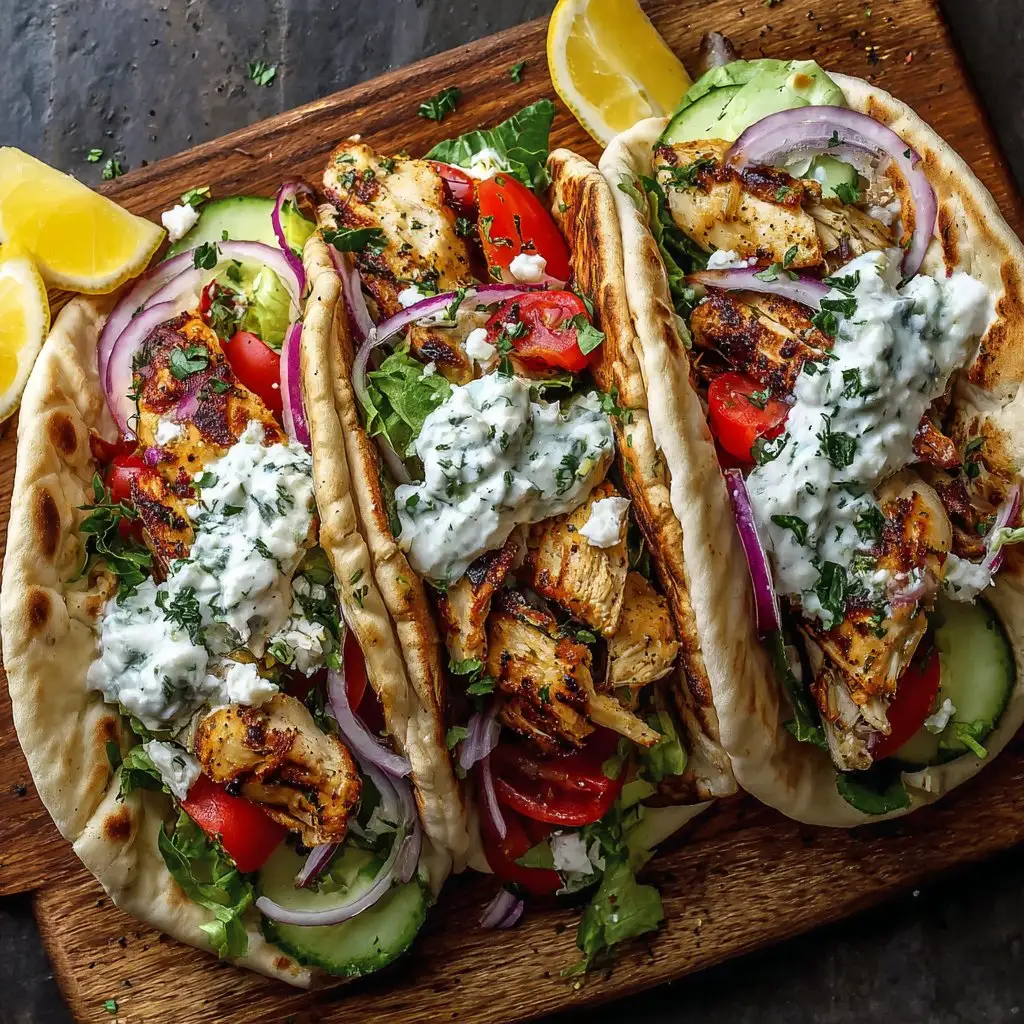 Greek Chicken Gyros