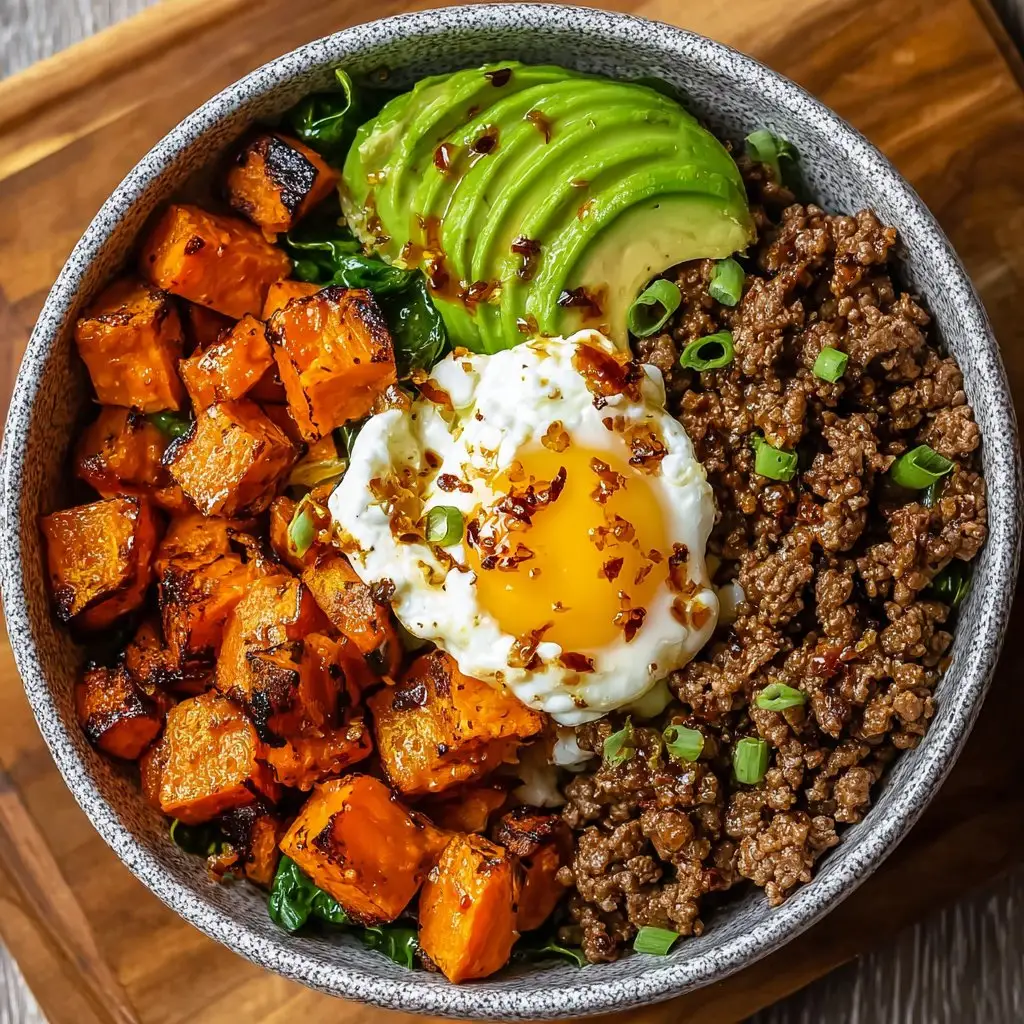 Ground Beef Hot Honey Bowl