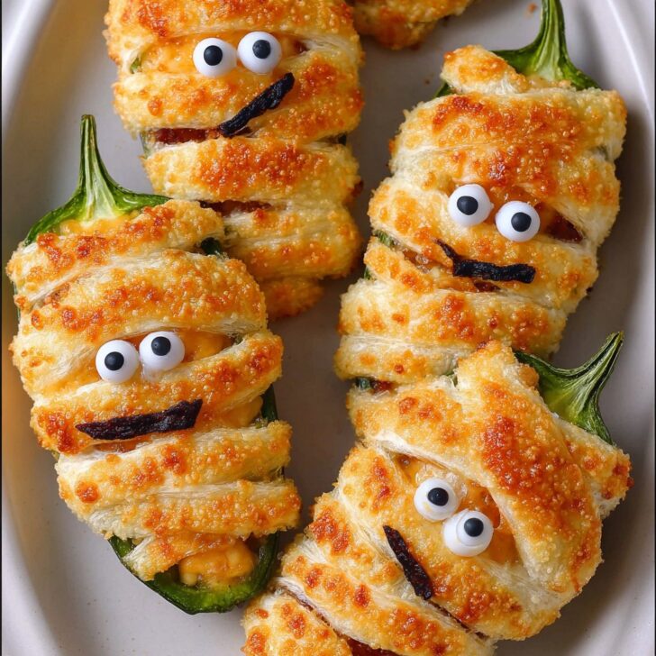 Halloween Jalapeño Popper Mummies