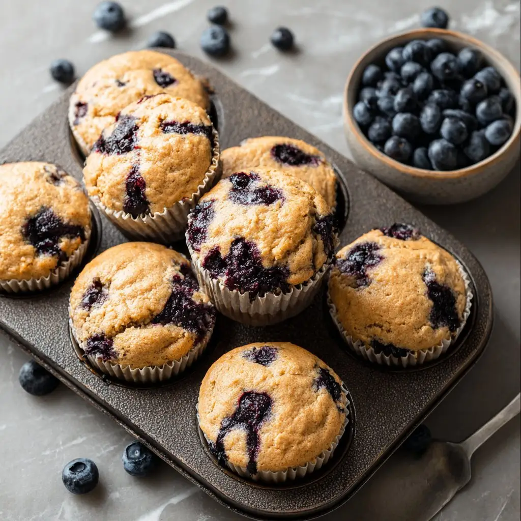 Homemade Blueberry Protein Muffins