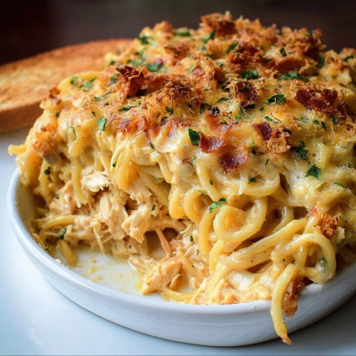 Homemade Southern Chicken Spaghetti Casserole Recipe | Spicy and Irresistible