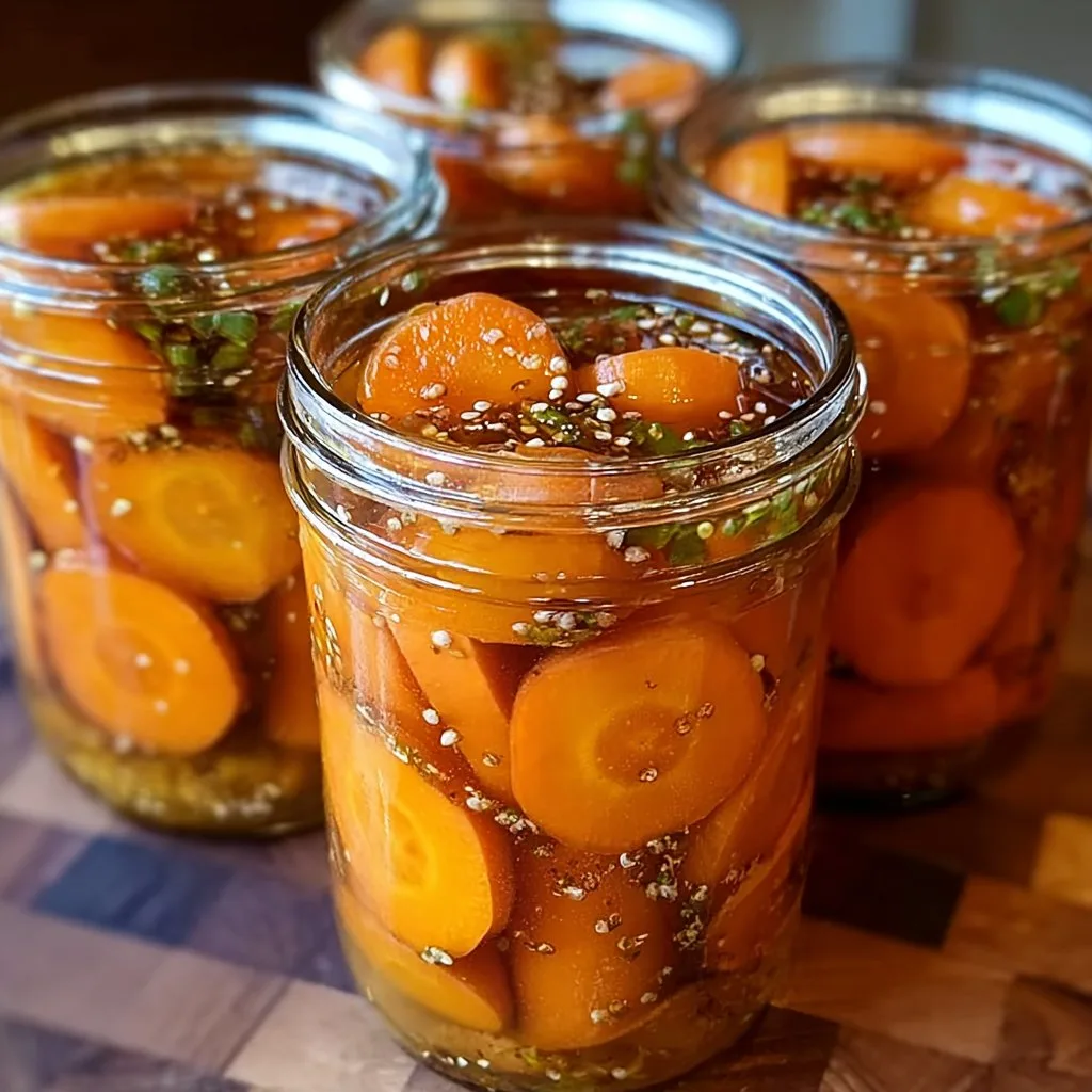 Hot Honey Pickled Carrots