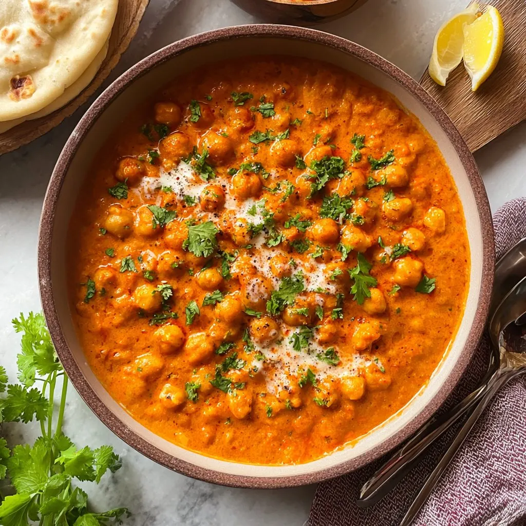 Indian Butter Chickpeas Recipe