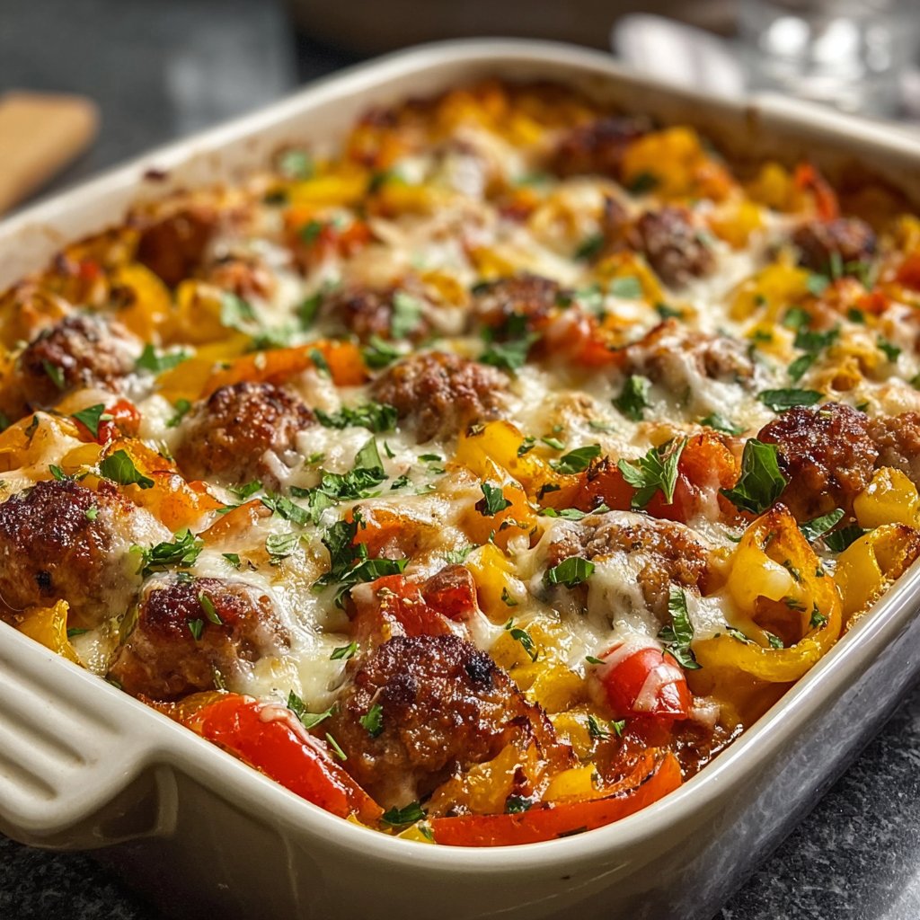 Italian Sausage & Pepper Casserole