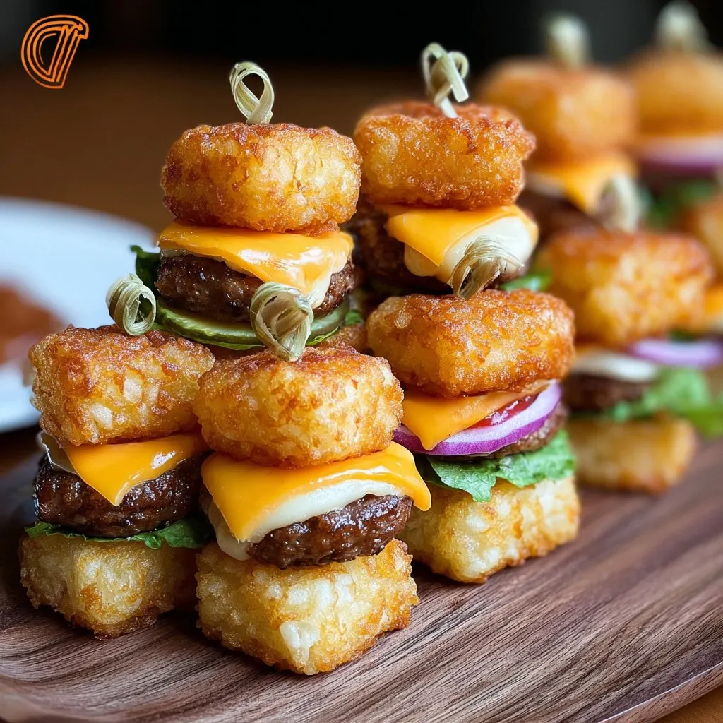 Mini Tater Tot Cheeseburgers Recipe