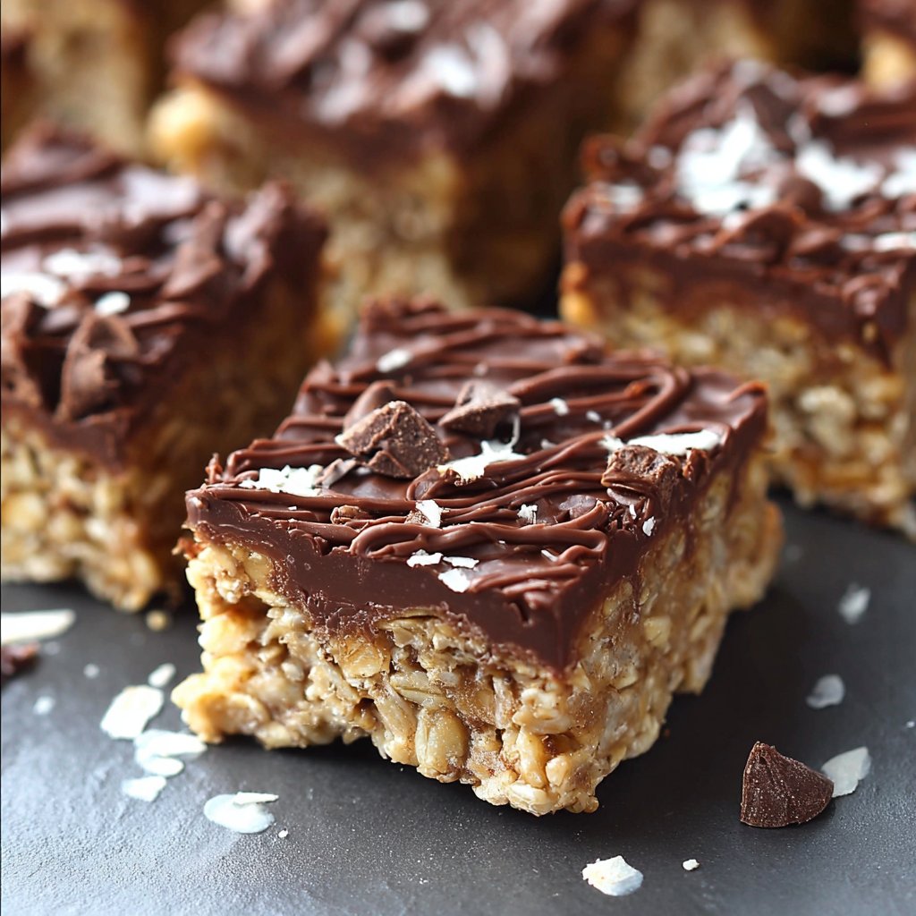 No Bake Chocolate Oatmeal Bars