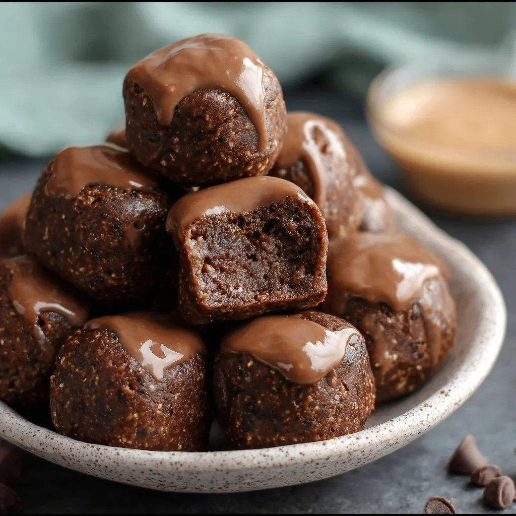No-Bake Cottage Cheese Brownie Batter Protein Bites