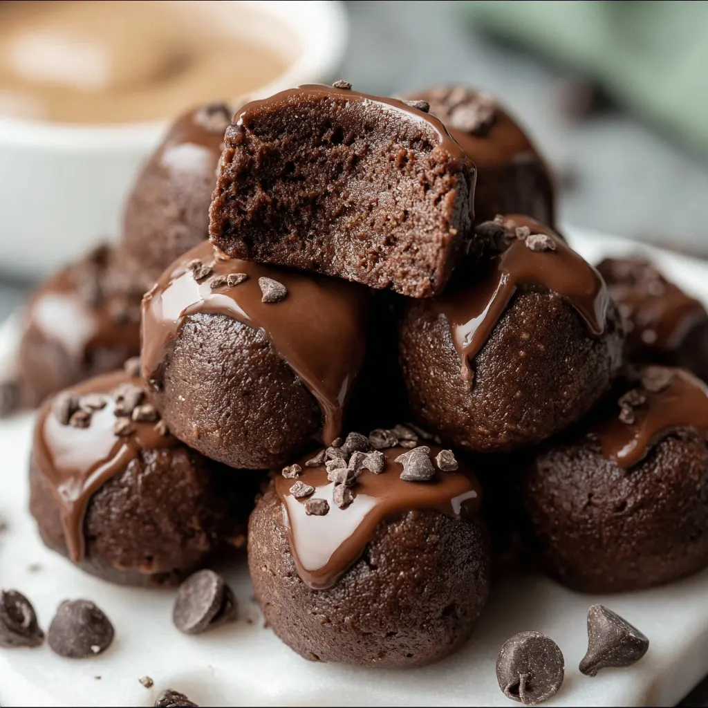 No-Bake Cottage Cheese Brownie Batter Protein Bites