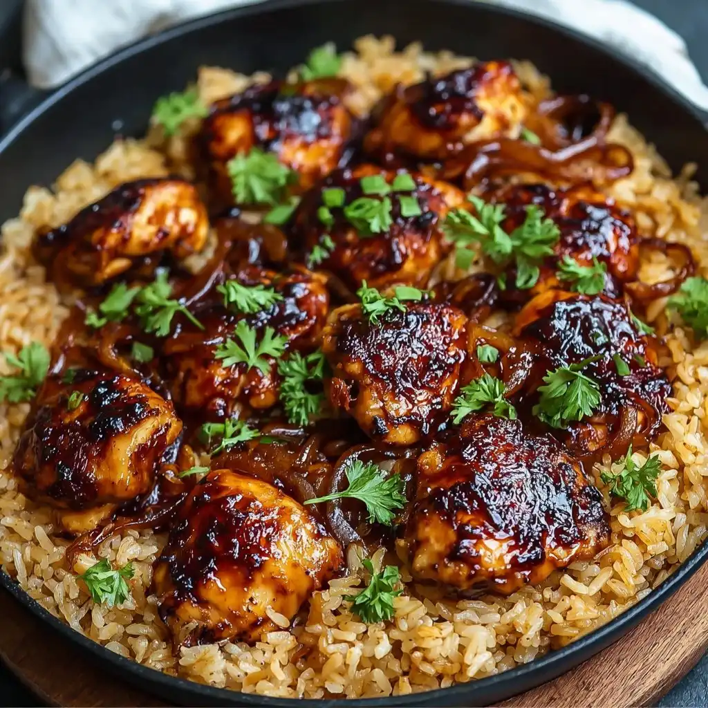 One-Pan Honey BBQ Chicken Rice