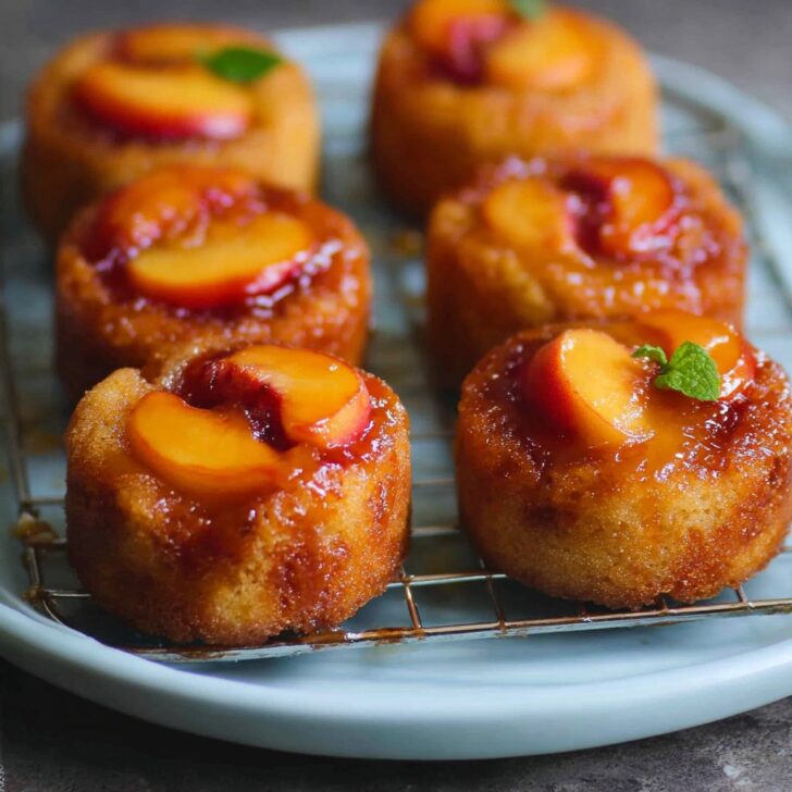 Peach Upside Down Mini Cakes