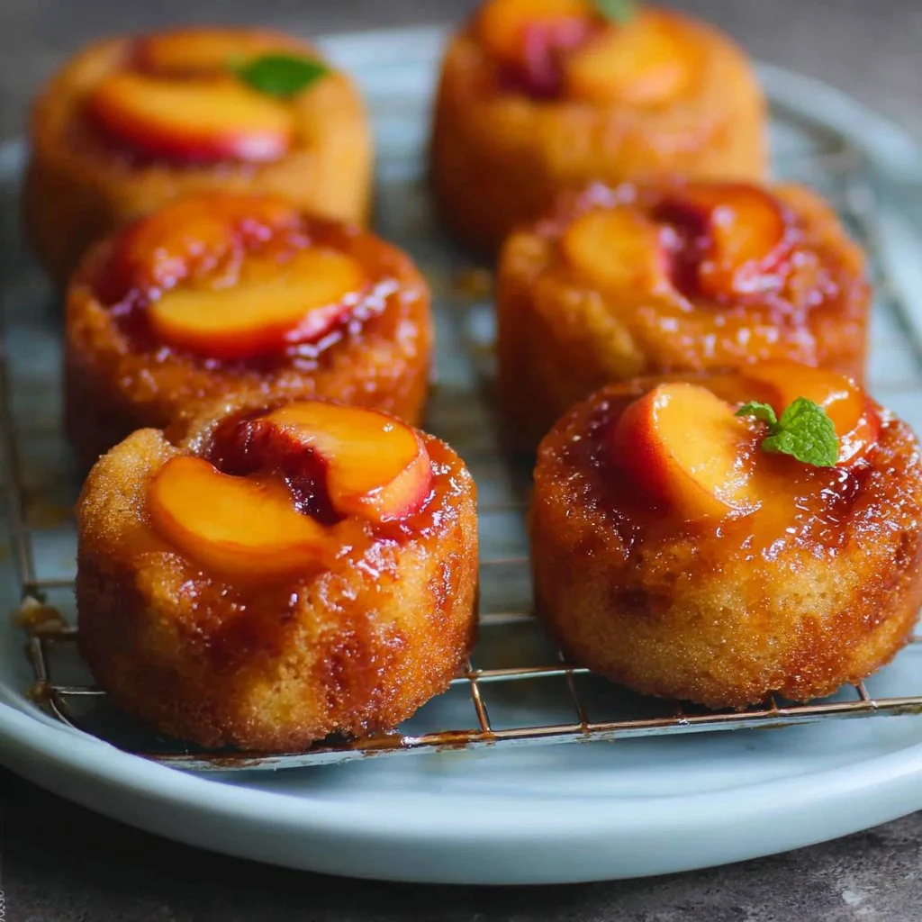 Peach Upside Down Mini Cakes