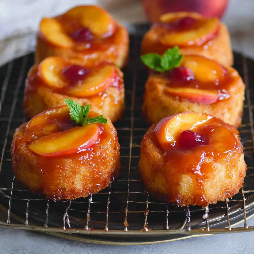 Peach Upside Down Mini Cakes