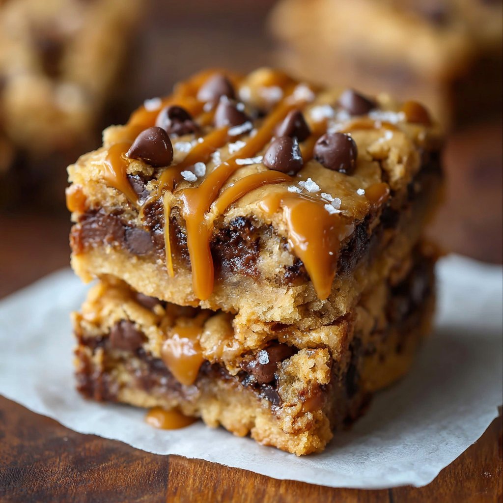 Peanut Butter Caramel Toffee Chocolate Chip Cookie Bars