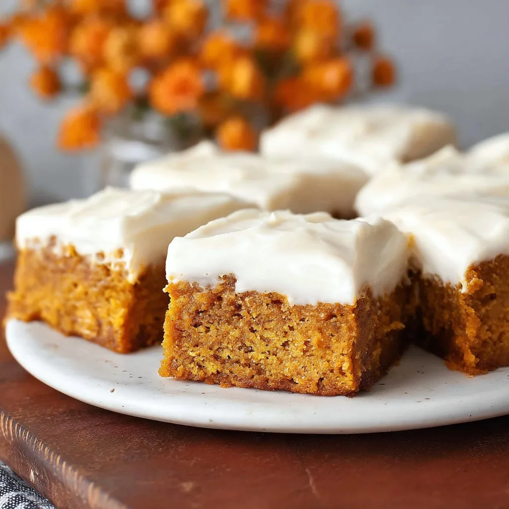 Pumpkin Bars with Cream Cheese Frosting Recipe