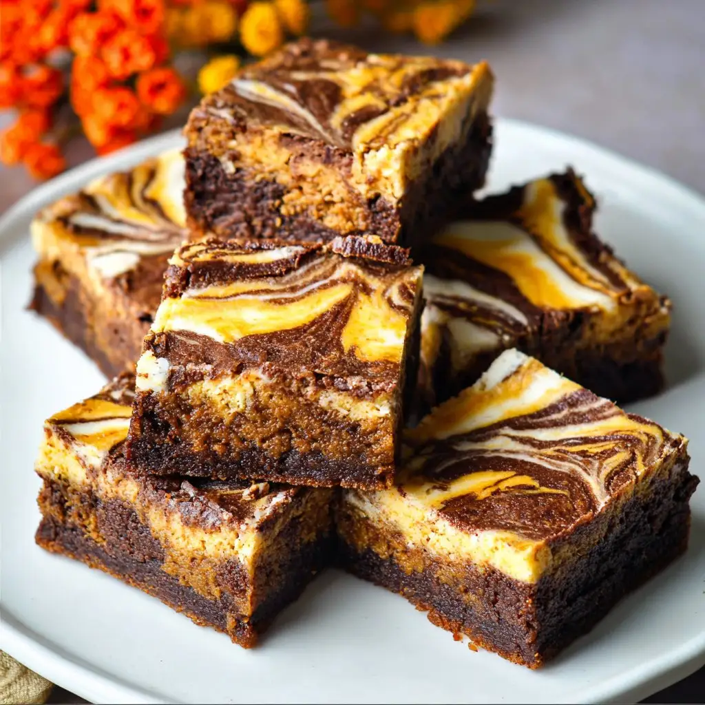 Pumpkin Cheesecake Brownies