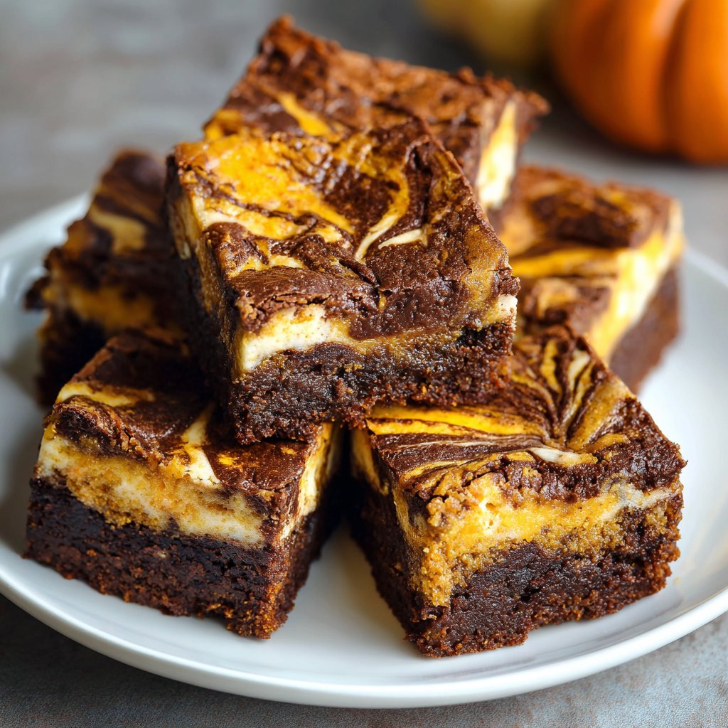 Pumpkin Cheesecake Brownies