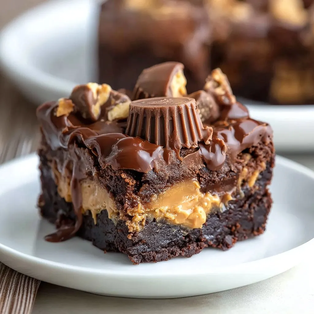 Reese’s Chocolate Peanut Butter Cup Earthquake Cake