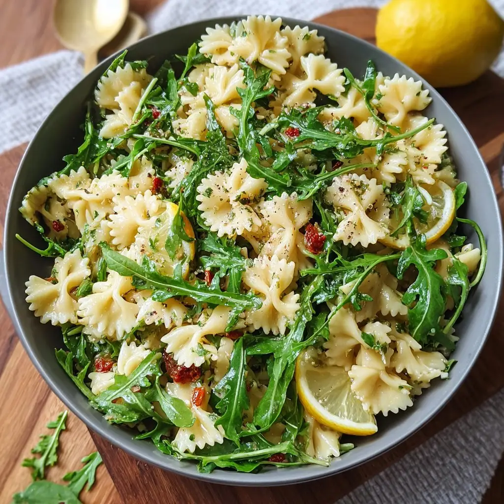 Refreshing Lemon Arugula Pasta Salad
