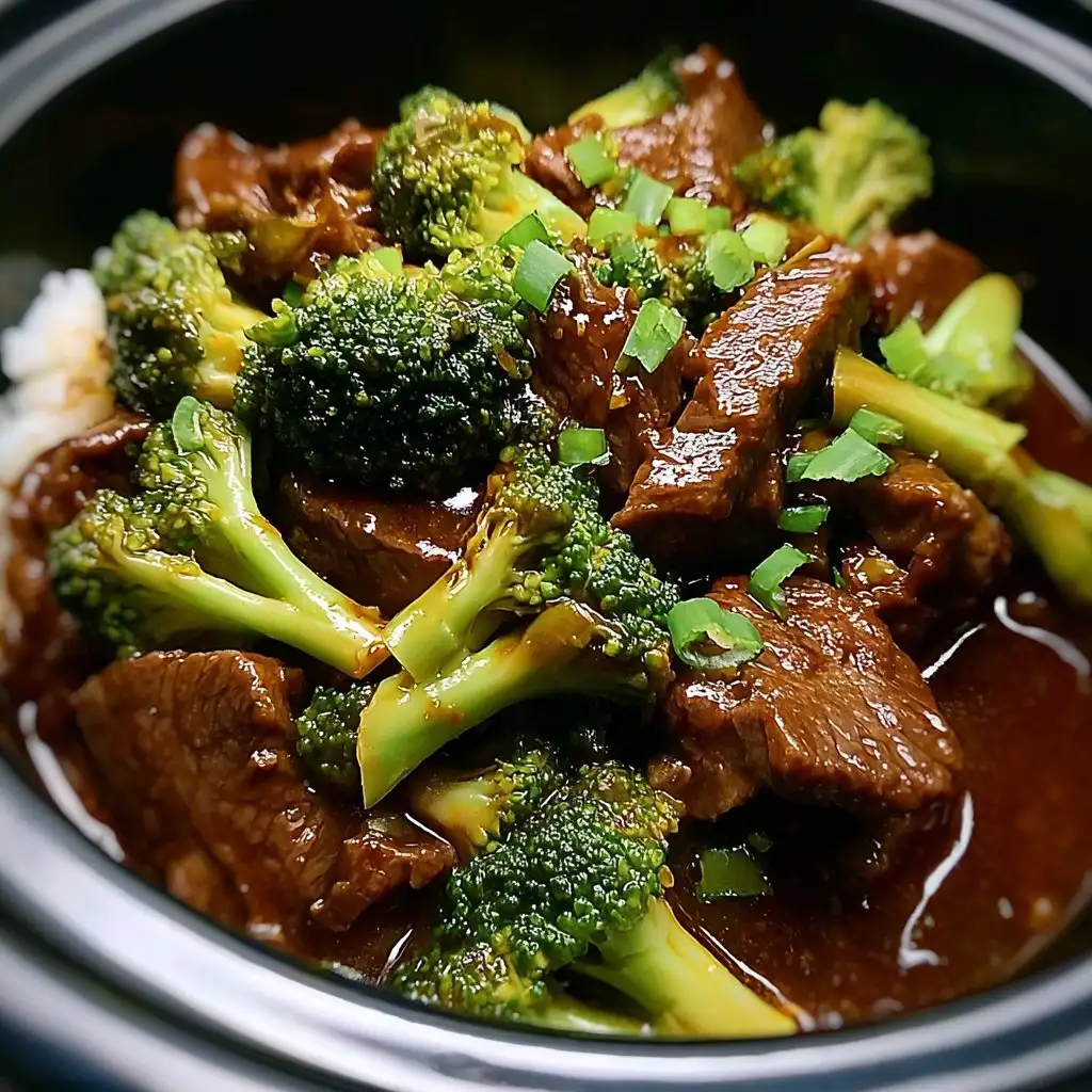 Savory Crock Pot Beef and Broccoli