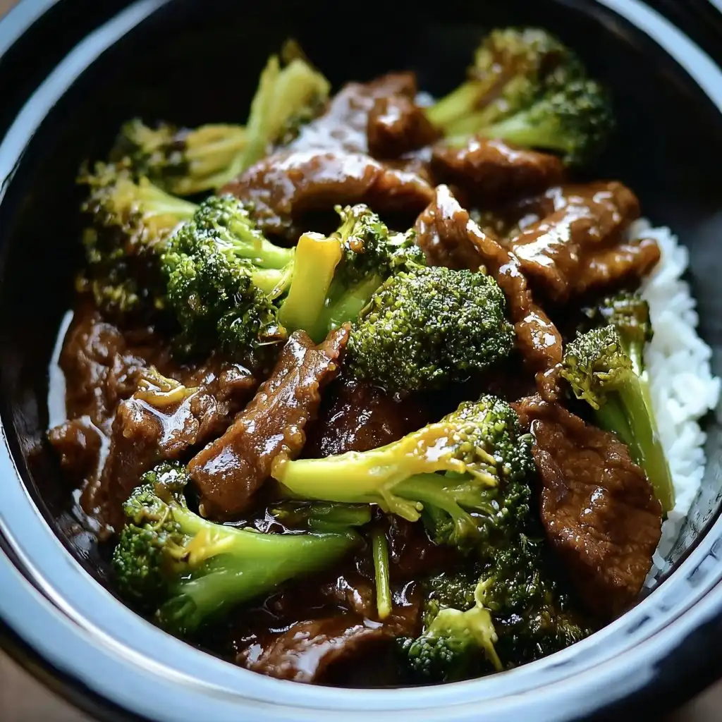 Savory Crock Pot Beef and Broccoli