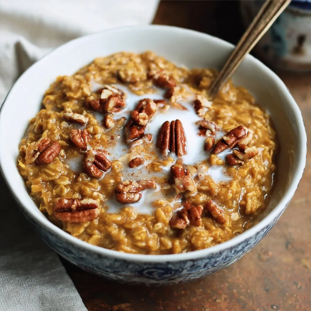 Slow Cooker Pumpkin Pie Oatmeal