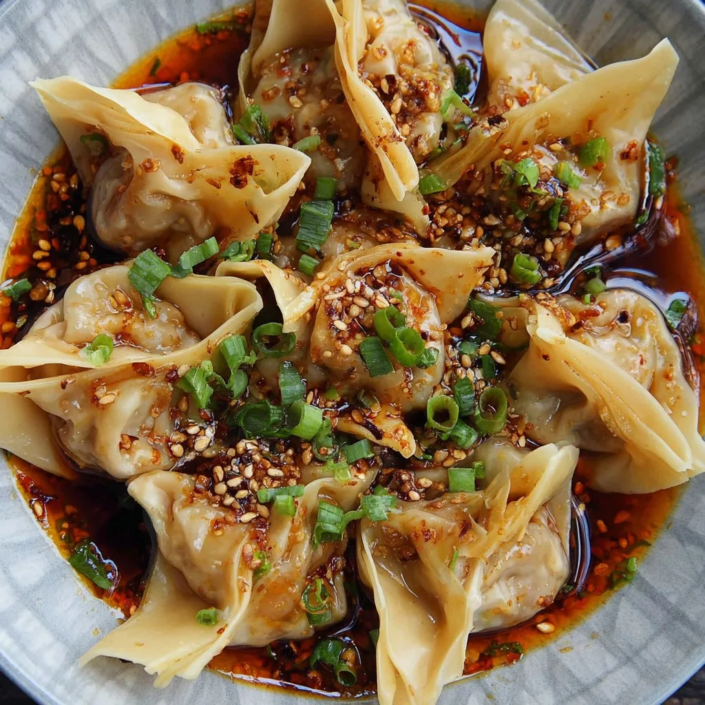 Spicy Pork Wontons