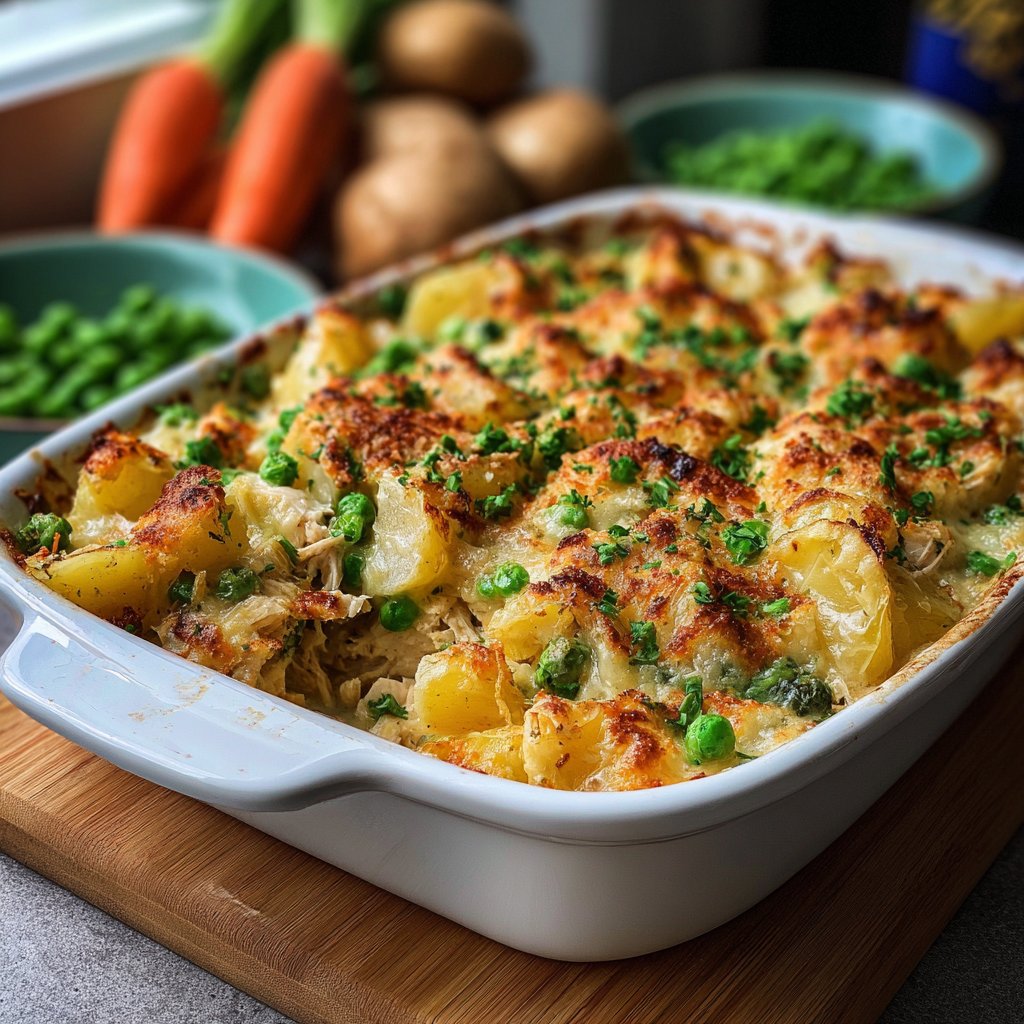 Spring Veggie Loaded Chicken Potato Casserole Recipe