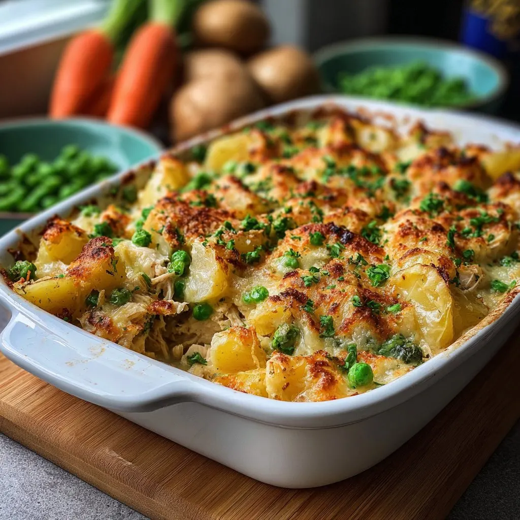 Spring Veggie Loaded Chicken Potato Casserole Recipe