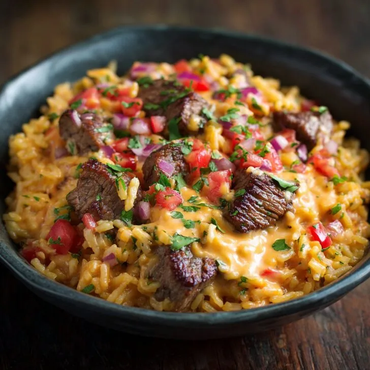 Steak Queso Rice Tex-Mex Recipe