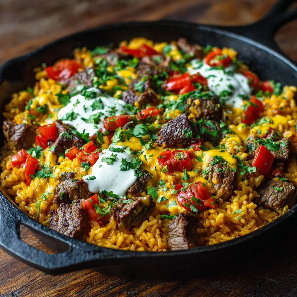 Steak Queso Rice Tex-Mex Recipe 1 Steak Queso Rice Tex-Mex Recipe