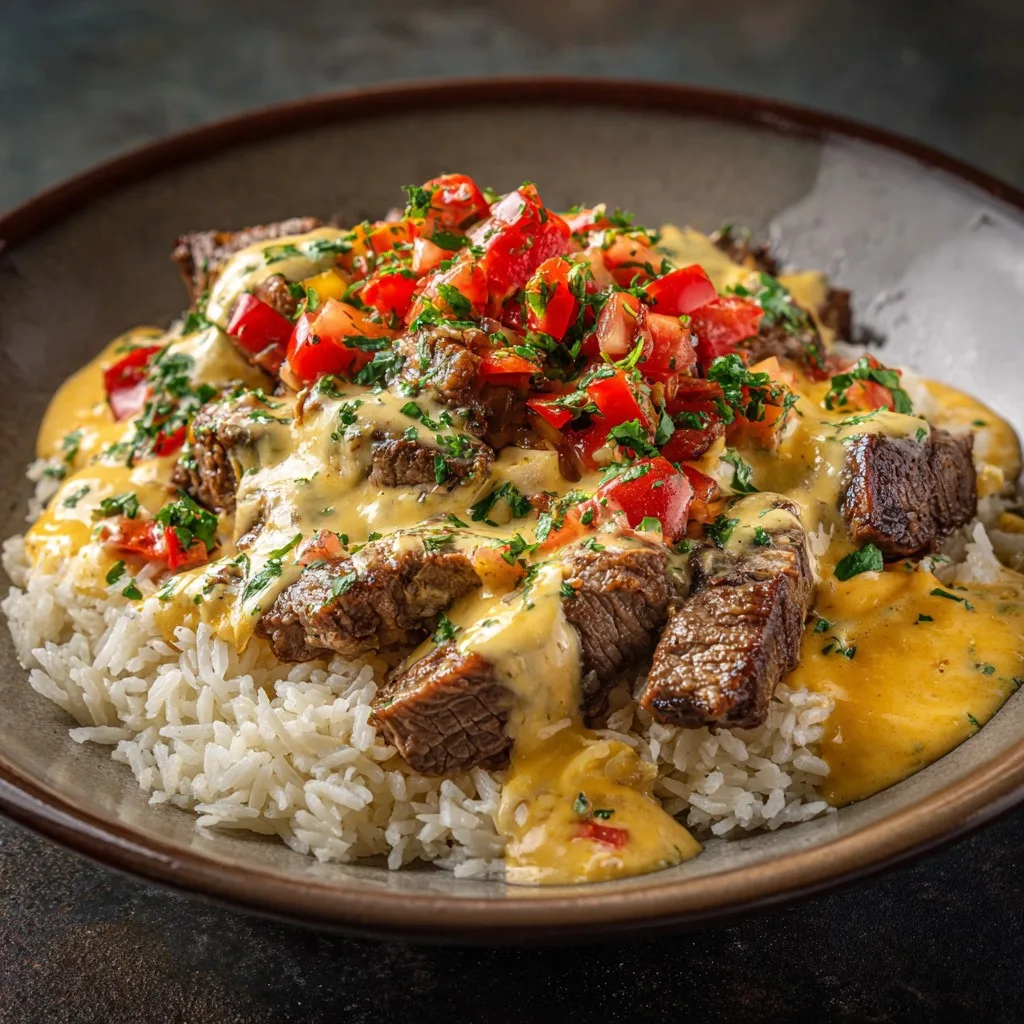 Steak Queso Rice