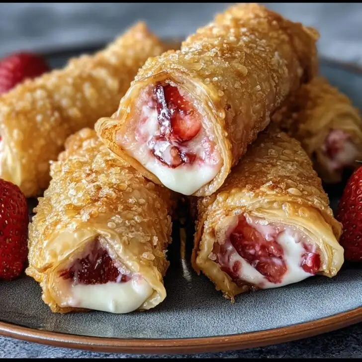 Strawberry Cheesecake Stuffed Eggrolls