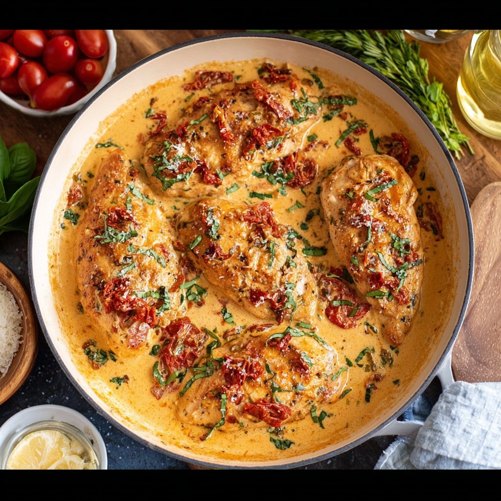 Sun-Dried Tomato Cream Sauce Marry Me Chicken