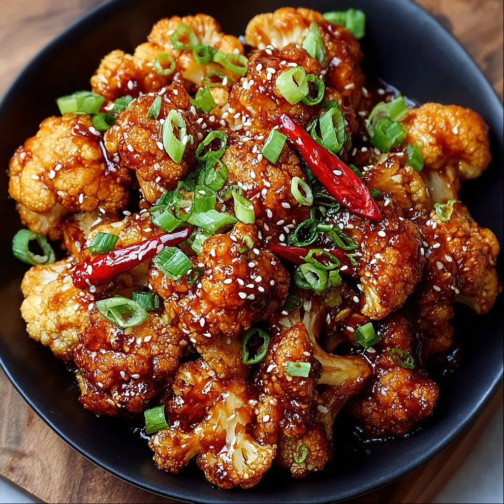 Sweet Spicy Baked Cauliflower