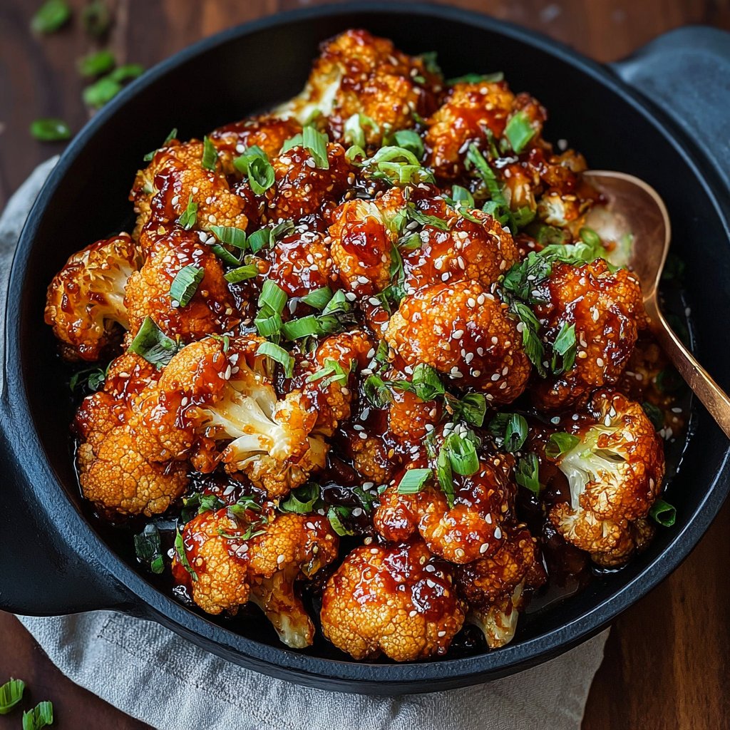Sweet Spicy Baked Cauliflower