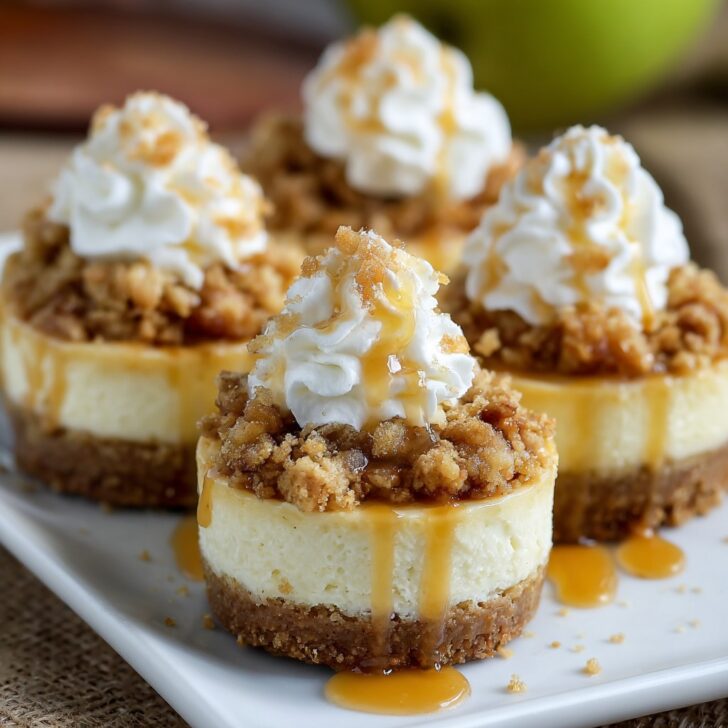 Apple Crisp Mini Cheesecakes