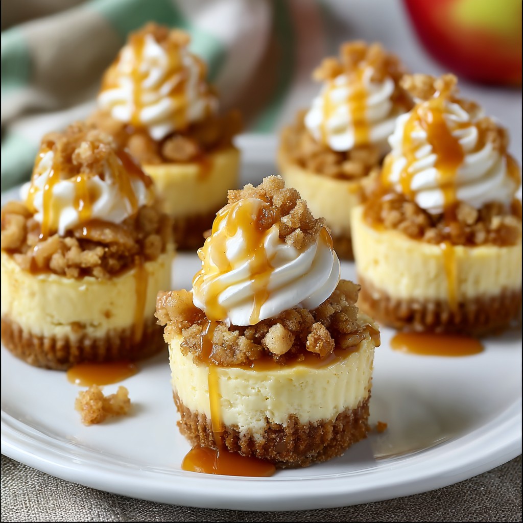 Apple Crisp Mini Cheesecakes