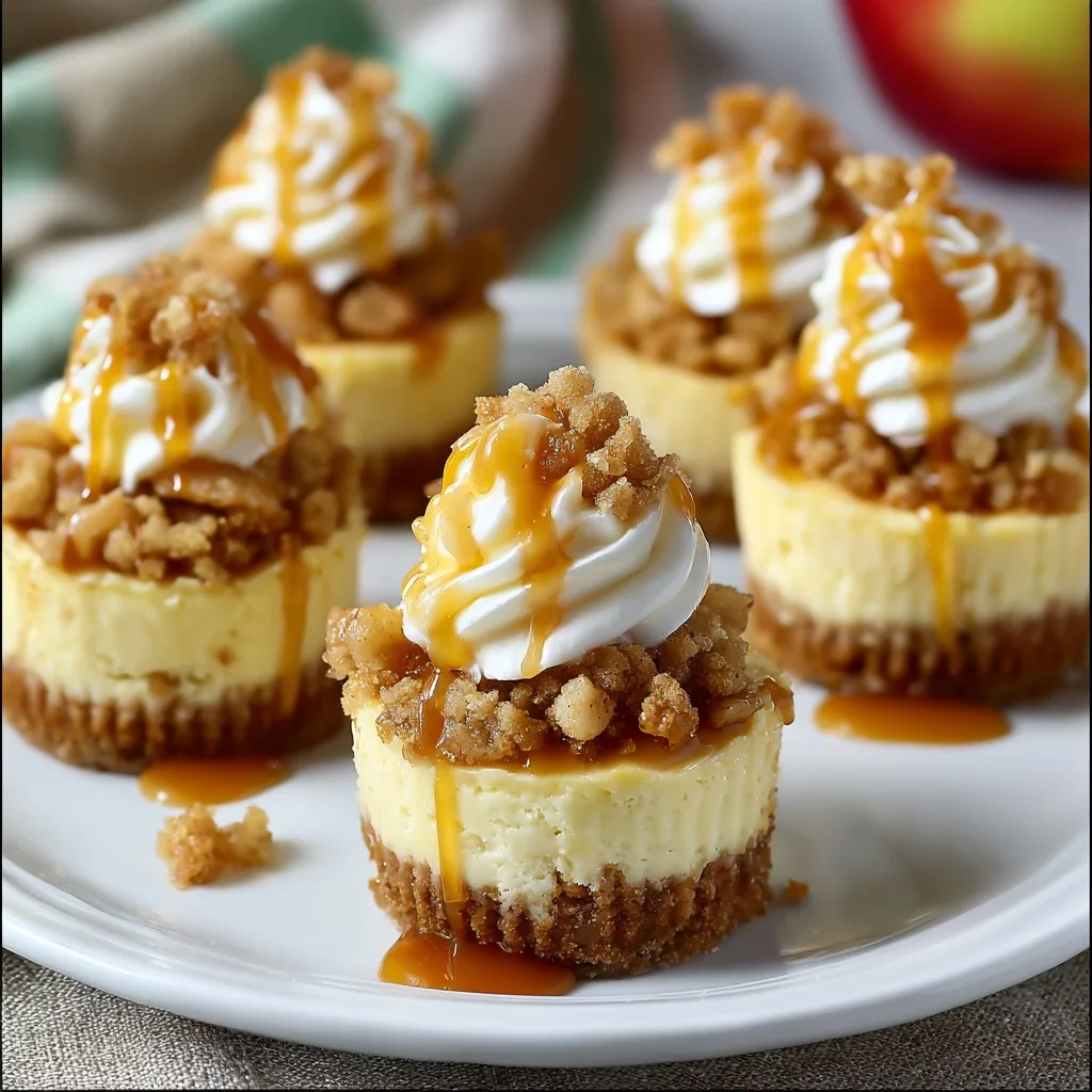 Apple Crisp Mini Cheesecakes