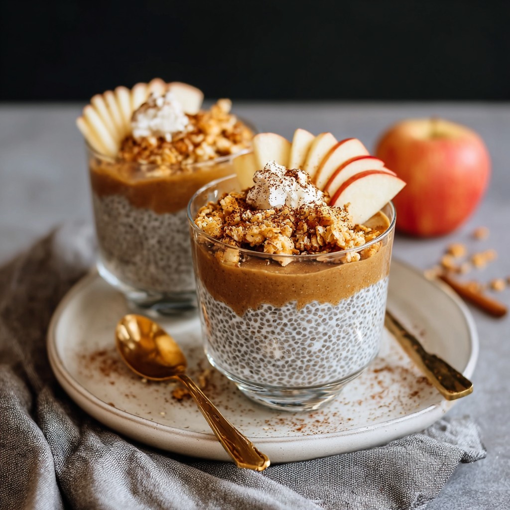 Apple Crumble Chia Pudding