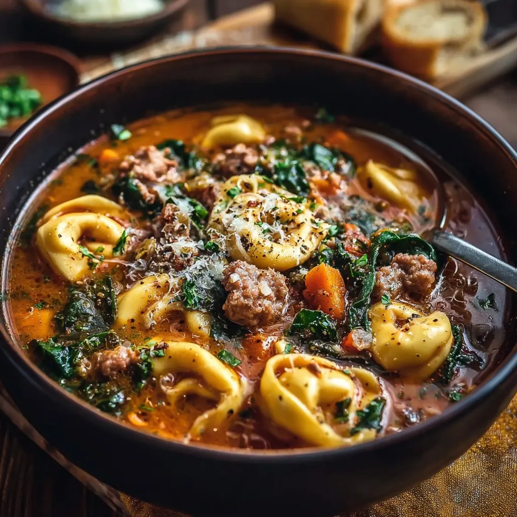 Autumn Tortellini Soup with Sausage Recipe