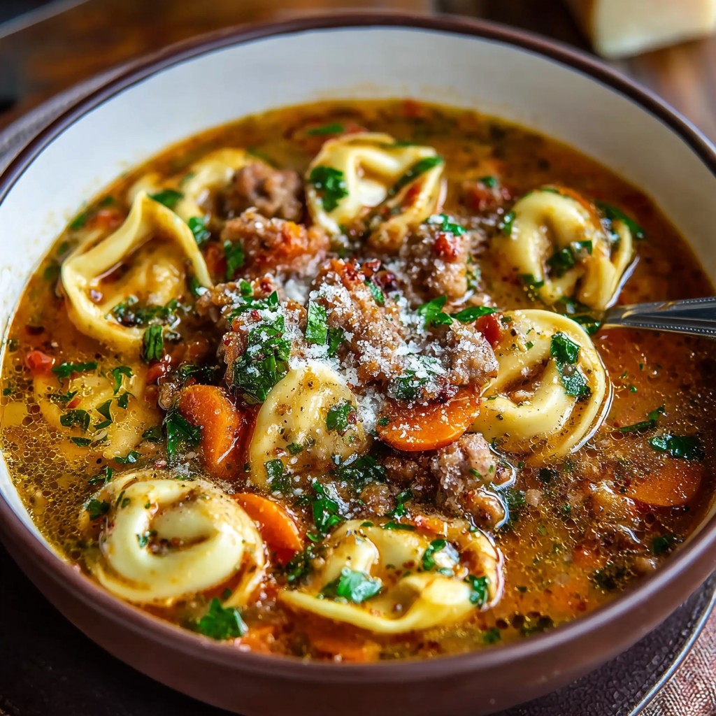 Autumn Tortellini Soup with Sausage Recipe